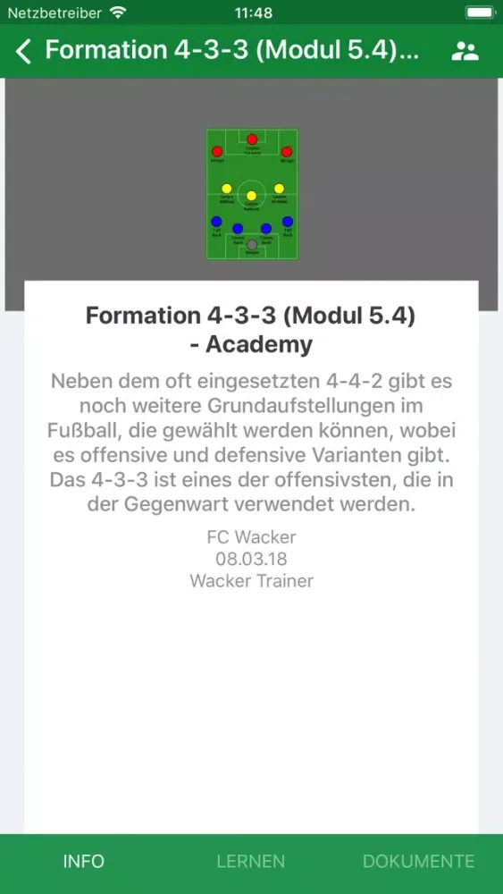 Wacker Innsbruck Microtraining Screenshots