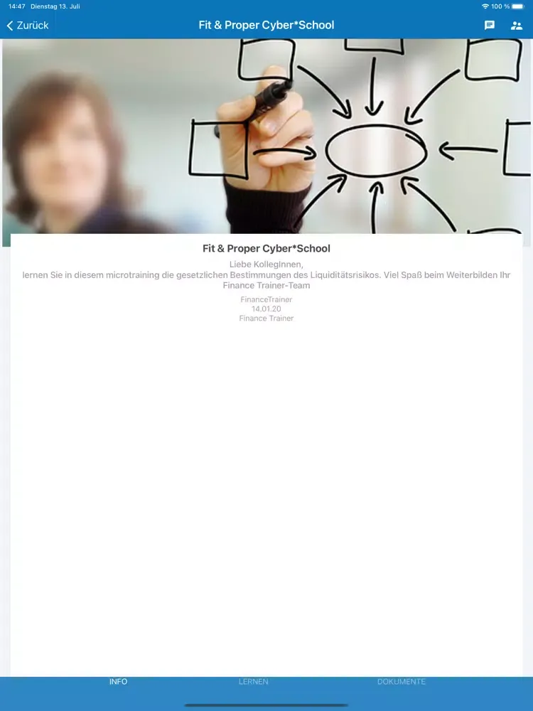 ภาพหน้าจอของ Finance Trainer Mobile Campus iPad 