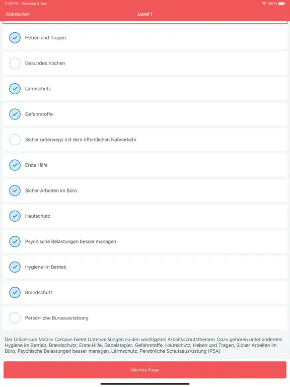 Скриншоты Universum Mobile Campus iPad 