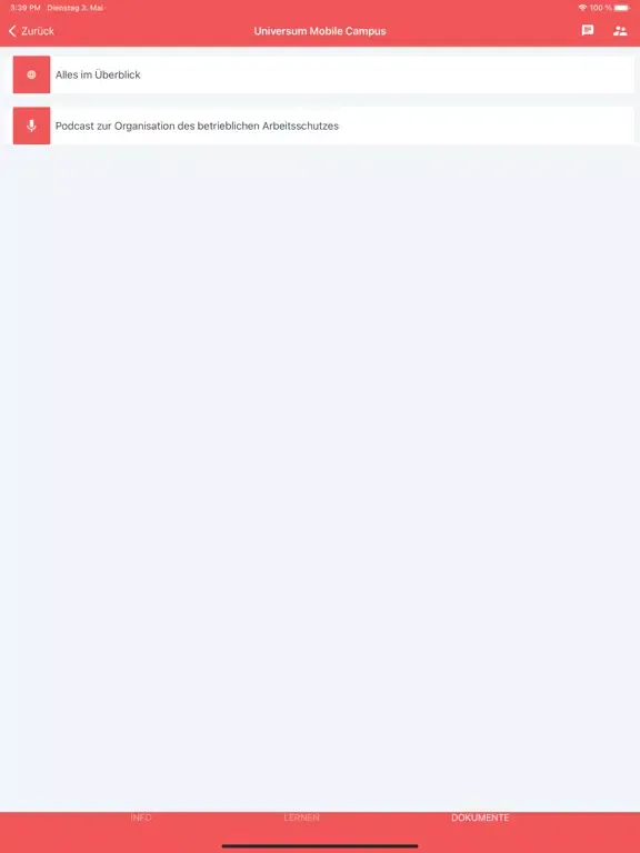 Скриншоты Universum Mobile Campus iPad 