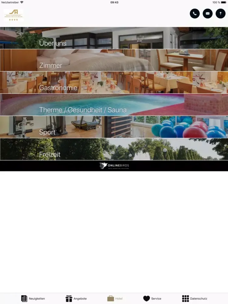 Zrzuty ekranu Hotel Schweizer Hof iPad 