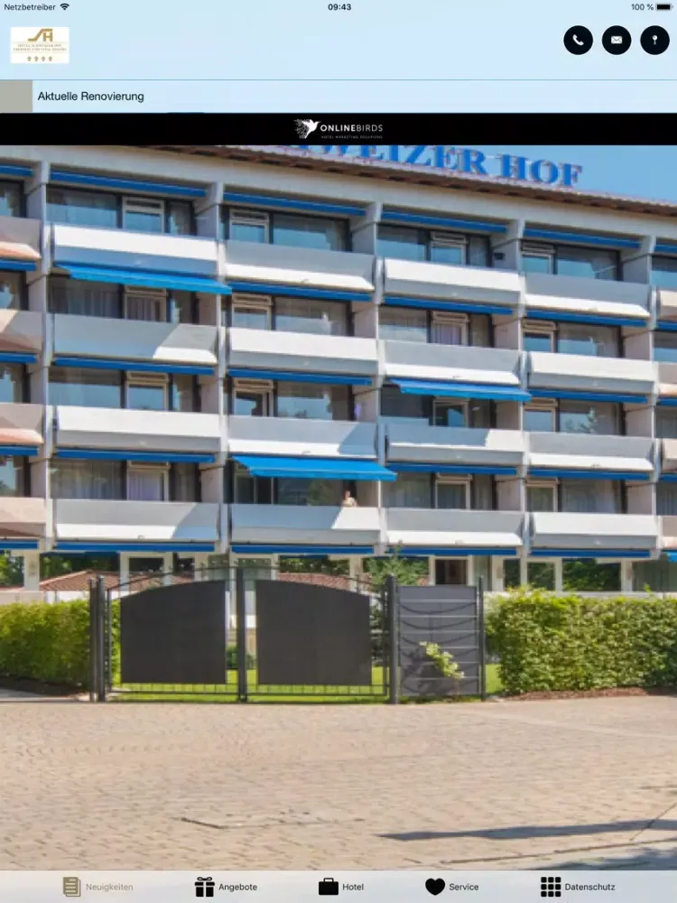 Zrzuty ekranu Hotel Schweizer Hof iPad 
