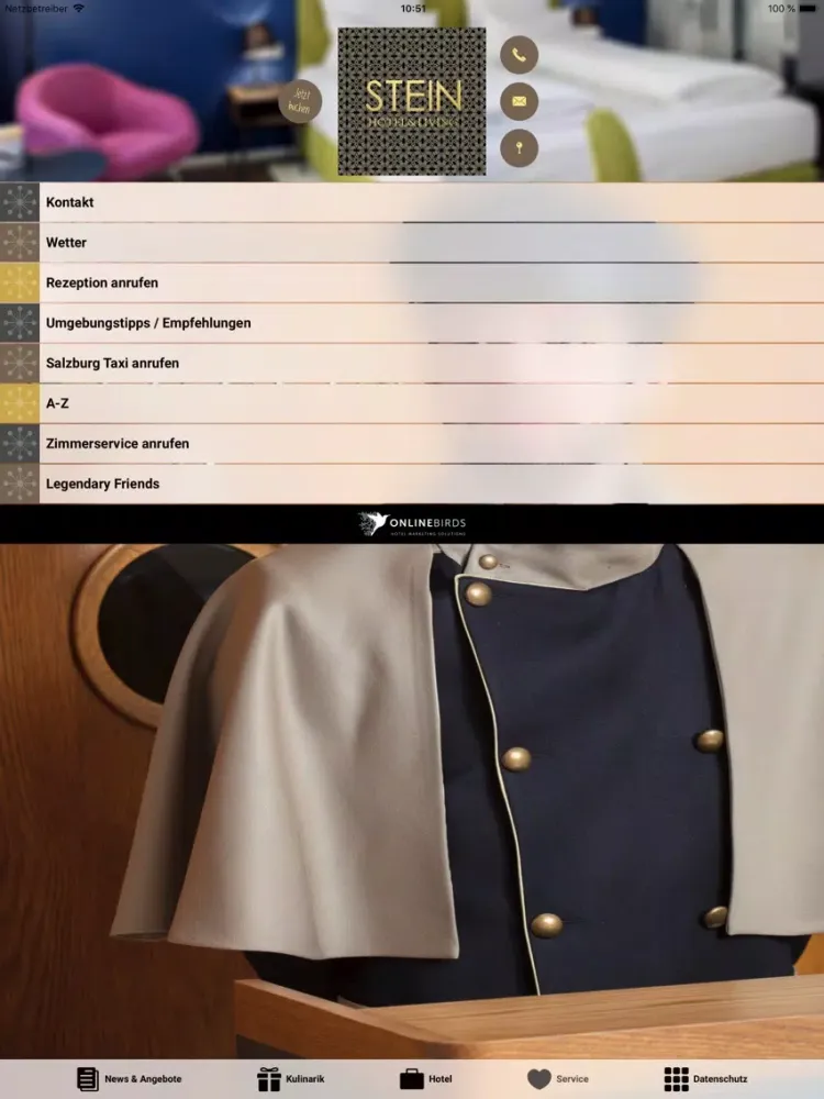 Capturas de pantalla de Hotel Stein iPad 