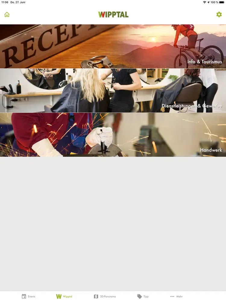 Capturas de tela do Die Wipptal Info App iPad 