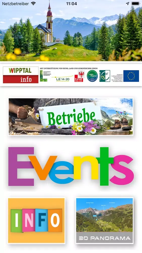 Capturas de tela do Die Wipptal Info App