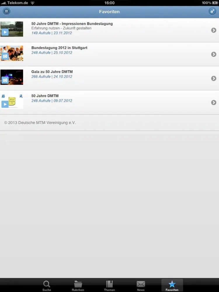 Captures d'écran de Mediathek iPad 