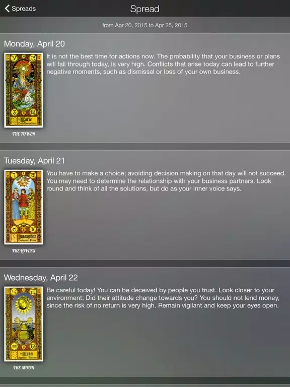 Tangkapan layar Tarot Cards for Business: Weekly divinations iPad 