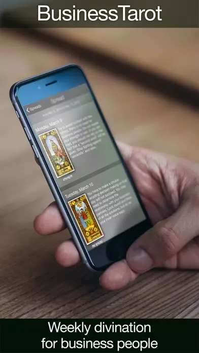 Tangkapan layar Tarot Cards for Business: Weekly divinations