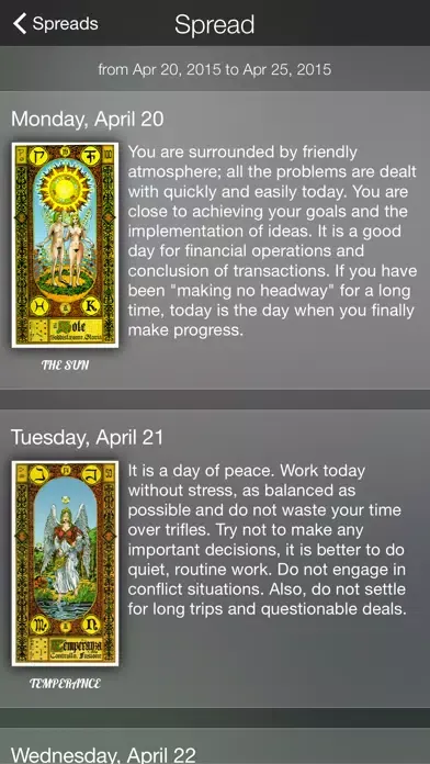 Tangkapan layar Tarot Cards for Business: Weekly divinations