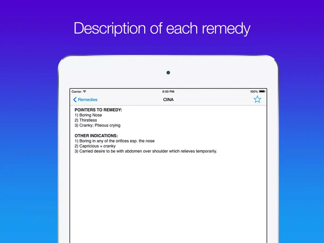Tangkapan layar Fast Homeopathy iPad 