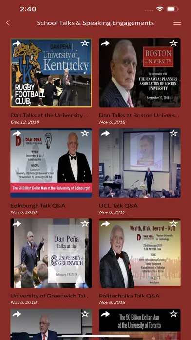 Dan Pena App Screenshots