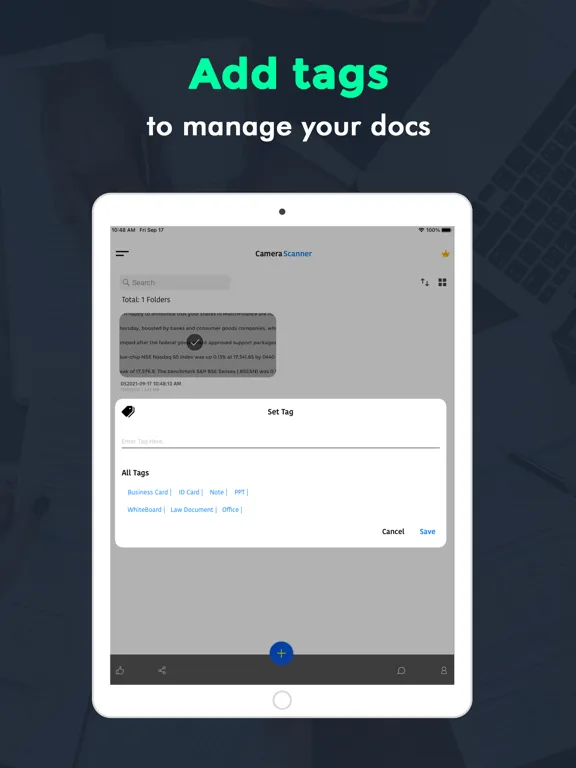 Capturas de tela do Camera Scanner for iPhone iPad 