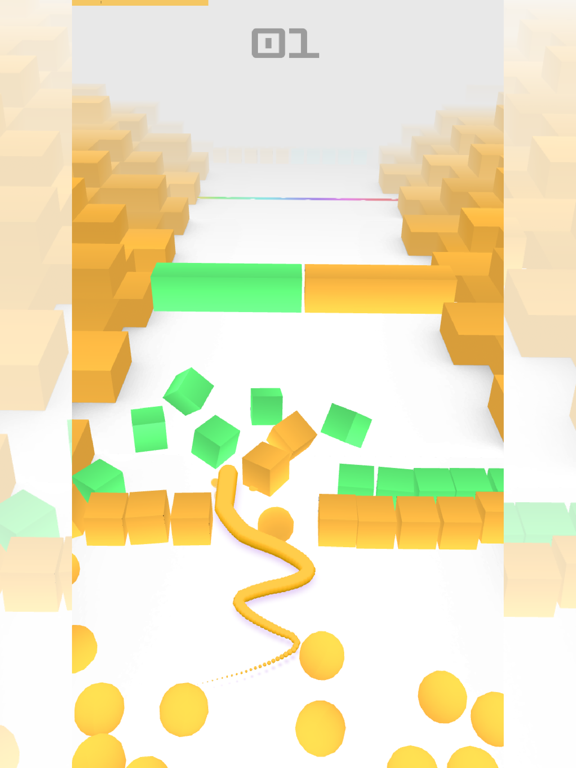 Capturas de pantalla de Color Snake 3D. iPad 