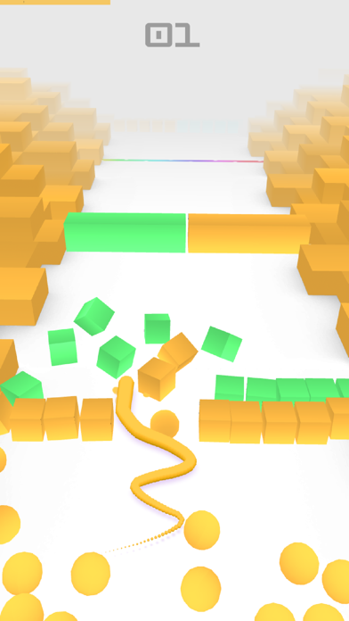 Capturas de pantalla de Color Snake 3D.