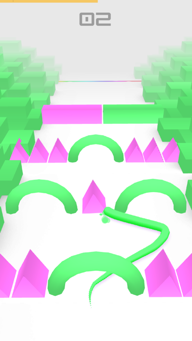 Capturas de pantalla de Color Snake 3D.
