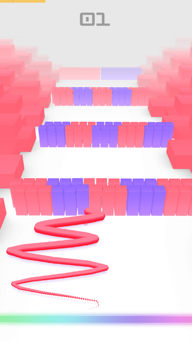 Capturas de pantalla de Color Snake 3D.