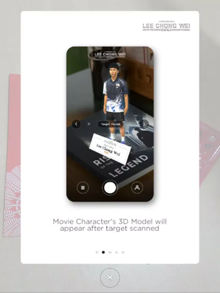 Capturas de tela do Lee Chong Wei AR iPad 
