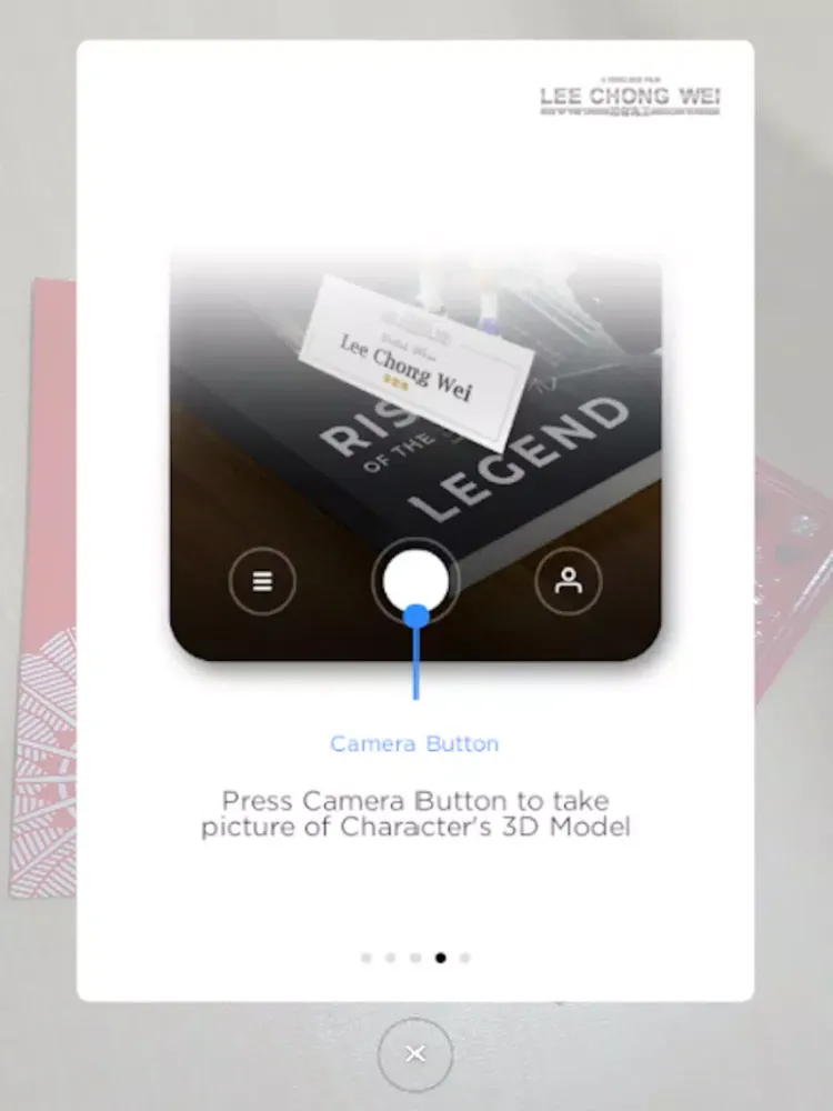 Capturas de tela do Lee Chong Wei AR iPad 