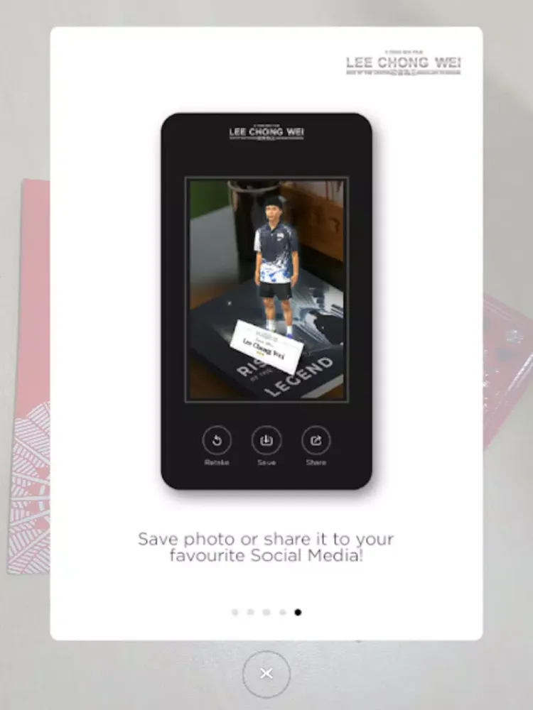 Capturas de tela do Lee Chong Wei AR iPad 