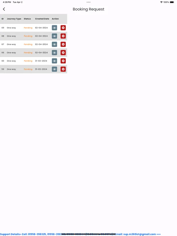 Zrzuty ekranu Trabill OTA B2B iPad 