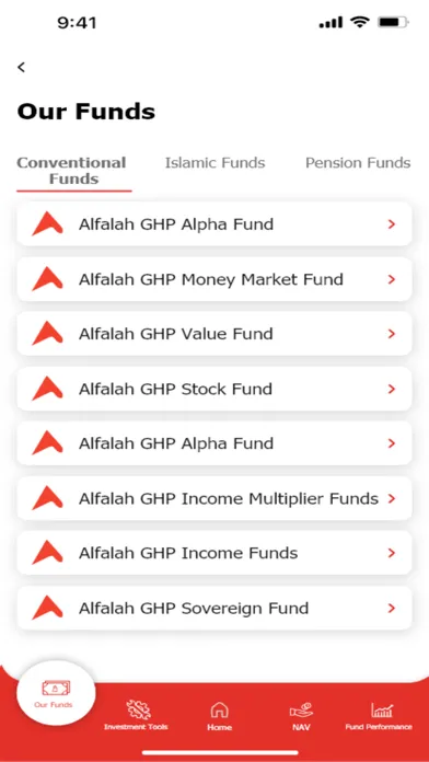 Capturas de tela do Alfalah Invest