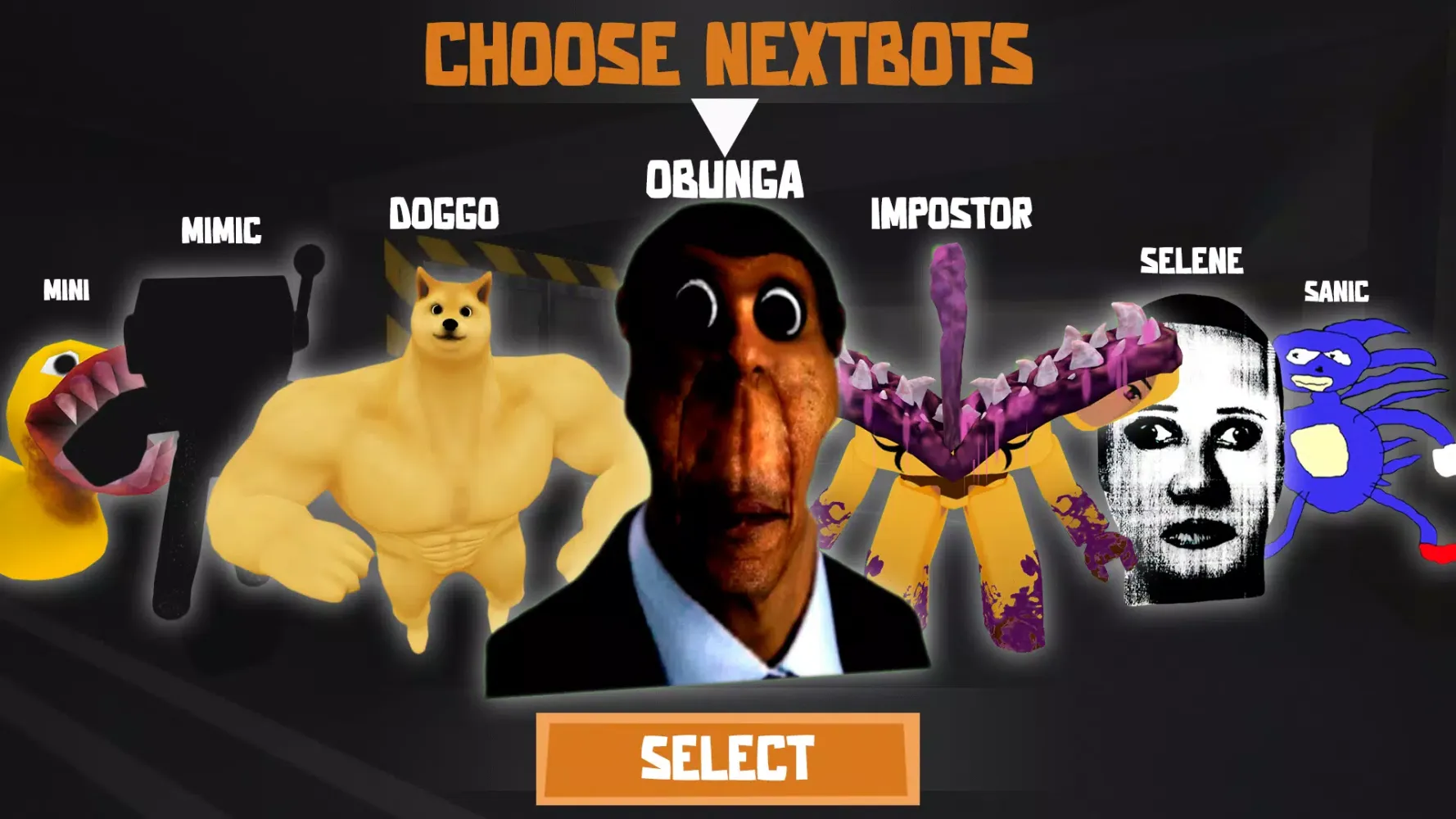 تصاویر Nextbots: Obunga Chase Rooms