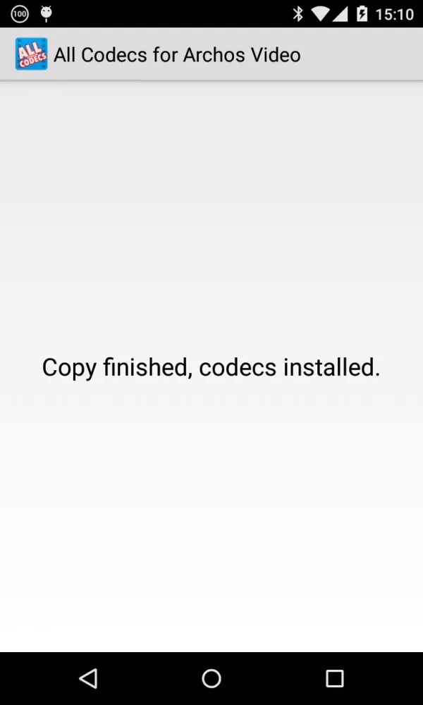 Capturas de tela do Codecs for Archos Video