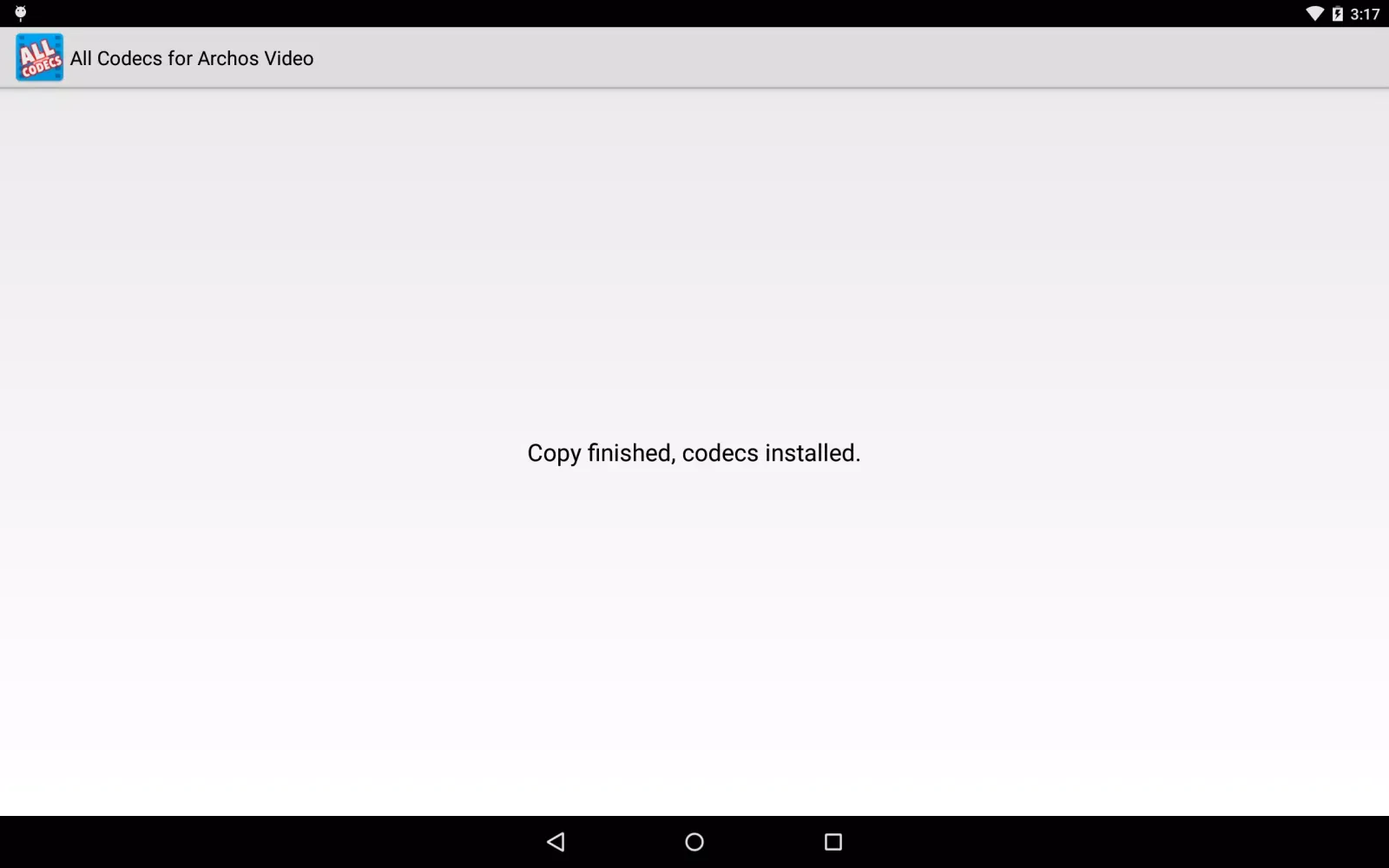 Capturas de tela do Codecs for Archos Video