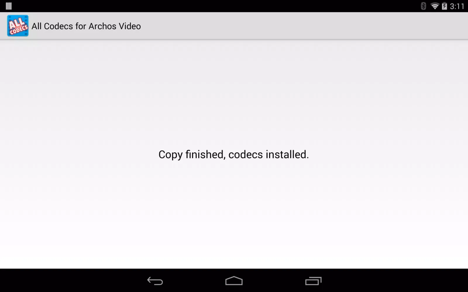 Capturas de tela do Codecs for Archos Video