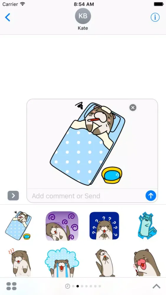 強がりかわうそステッカー سکرین شاٹس