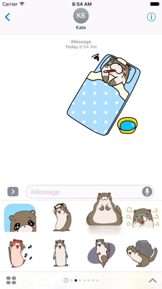 強がりかわうそステッカー سکرین شاٹس