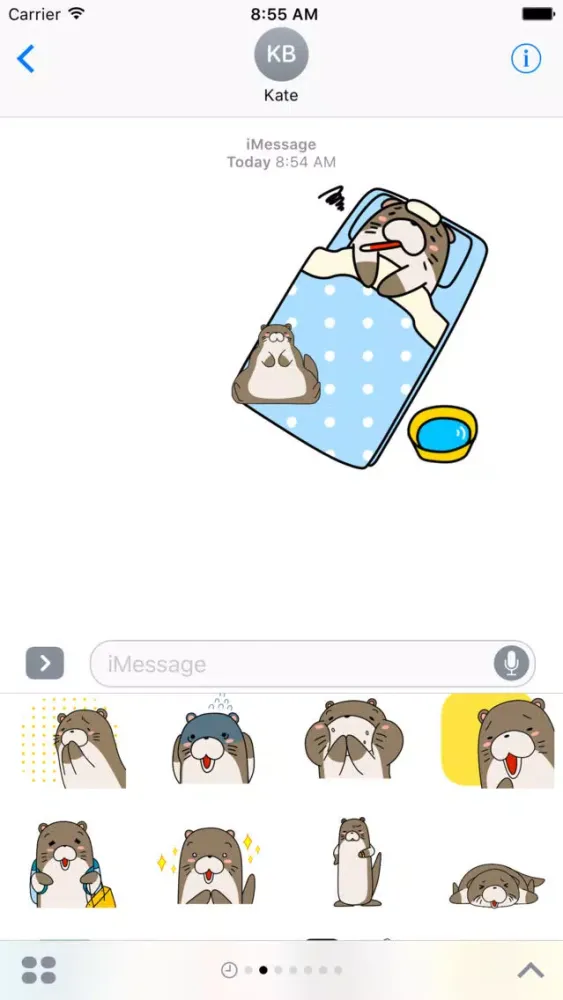強がりかわうそステッカー سکرین شاٹس