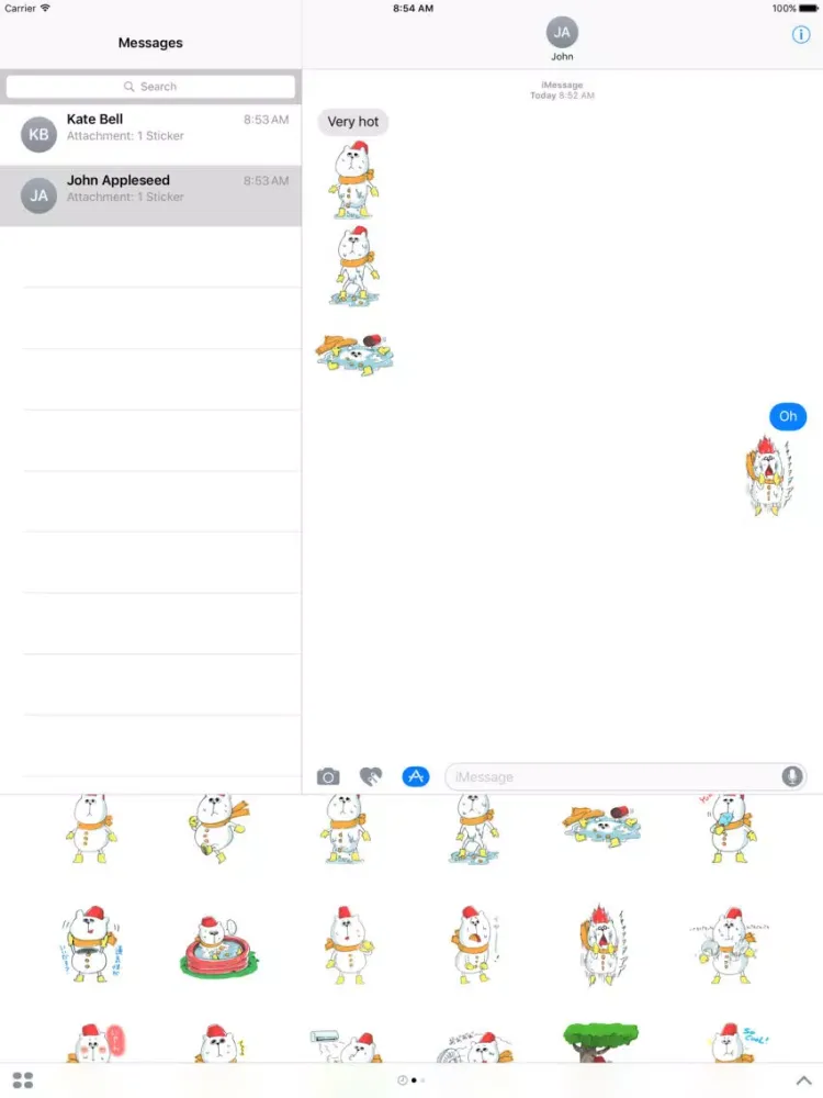Capturas de tela do くまがいやステッカー iPad 