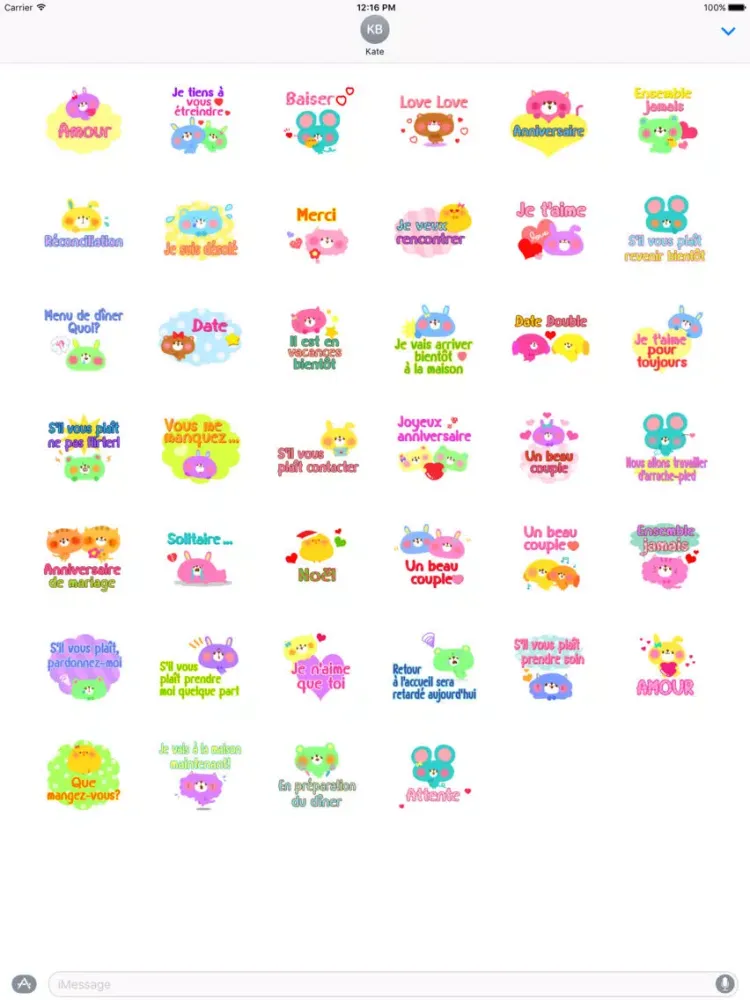 Capturas de tela do Lovers for French iPad 