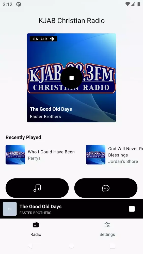 KJAB Christian Radio Screenshots