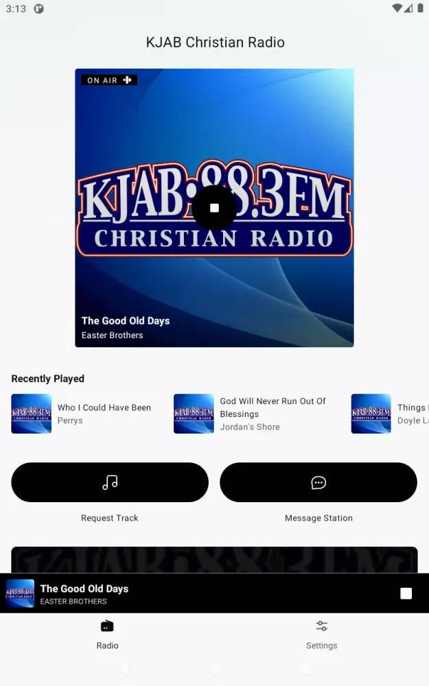 KJAB Christian Radio Screenshots