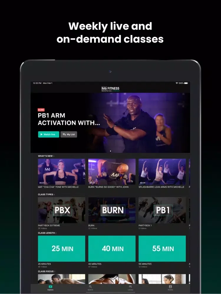 M6 Fitness On Demand iPad 應用截圖