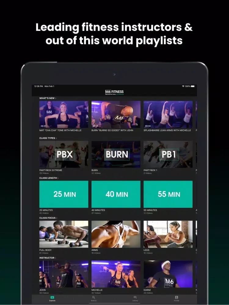 M6 Fitness On Demand iPad 應用截圖