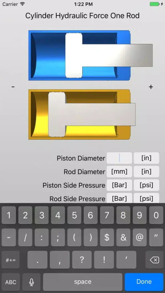 Hydraulic Cylinder Force One Rod Screenshots