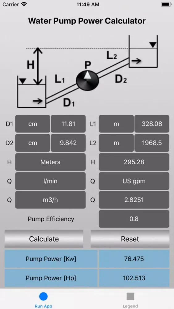 تصاویر Water Pump Power Calculator