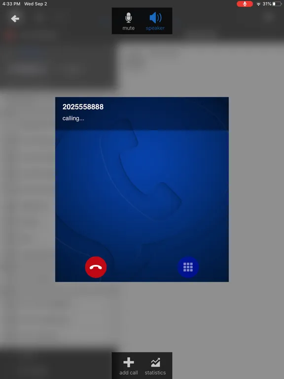 mCloud SoftPhone iPad  سکرین شاٹس