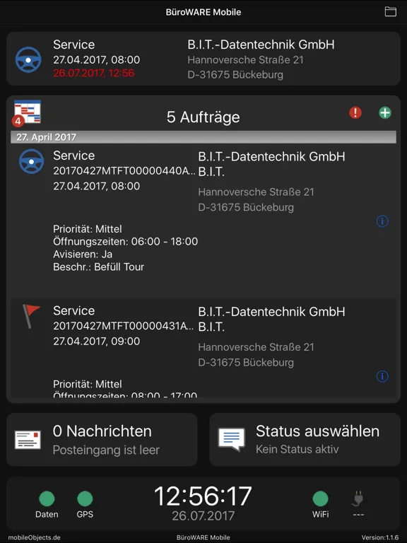 Capturas de pantalla de BüroWARE Mobile iPad 