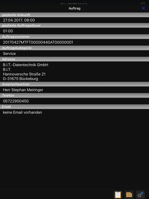 Capturas de pantalla de BüroWARE Mobile iPad 