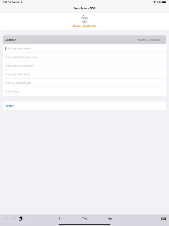 mSDS Source Link v7.0.0 iPad  سکرین شاٹس
