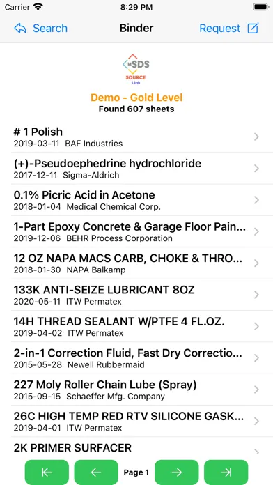 mSDS Source Link v7.0.0 سکرین شاٹس