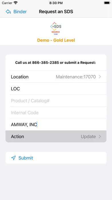 mSDS Source Link v7.0.0 سکرین شاٹس