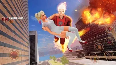 Captures d'écran de Flying Fire Captain Hero Game