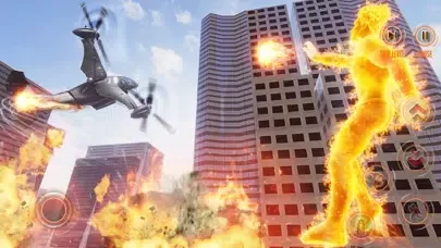 Captures d'écran de Flying Fire Captain Hero Game