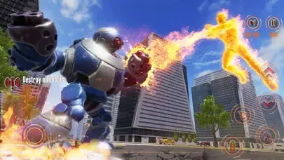 Captures d'écran de Flying Fire Captain Hero Game