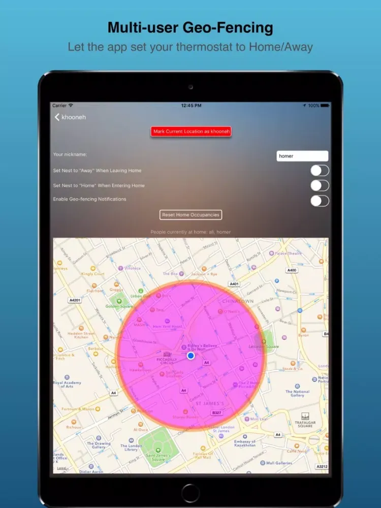 Capturas de tela do QuickControl: For Nest iPad 